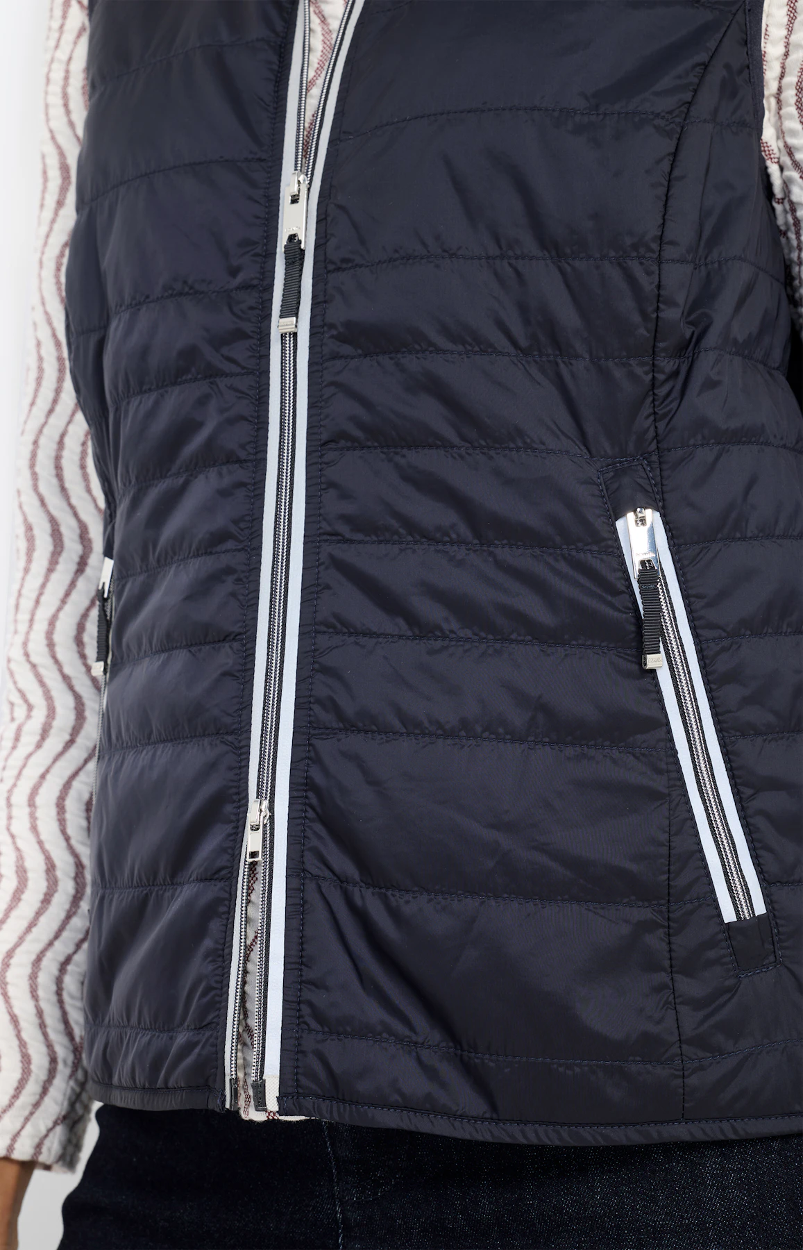 Bodywarmer met een opstaande kraag, navy