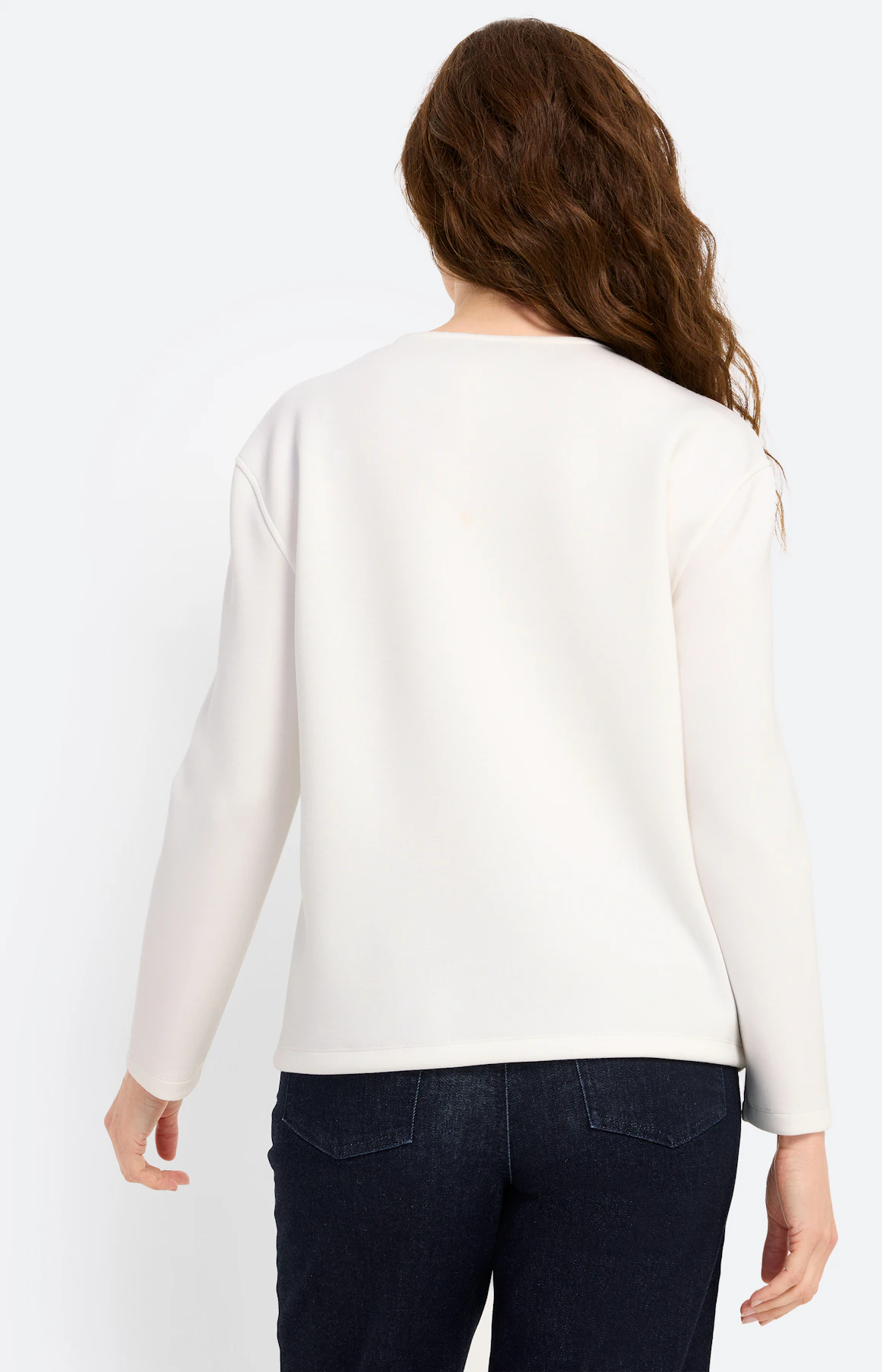 Sweatshirt met applicaties, wit