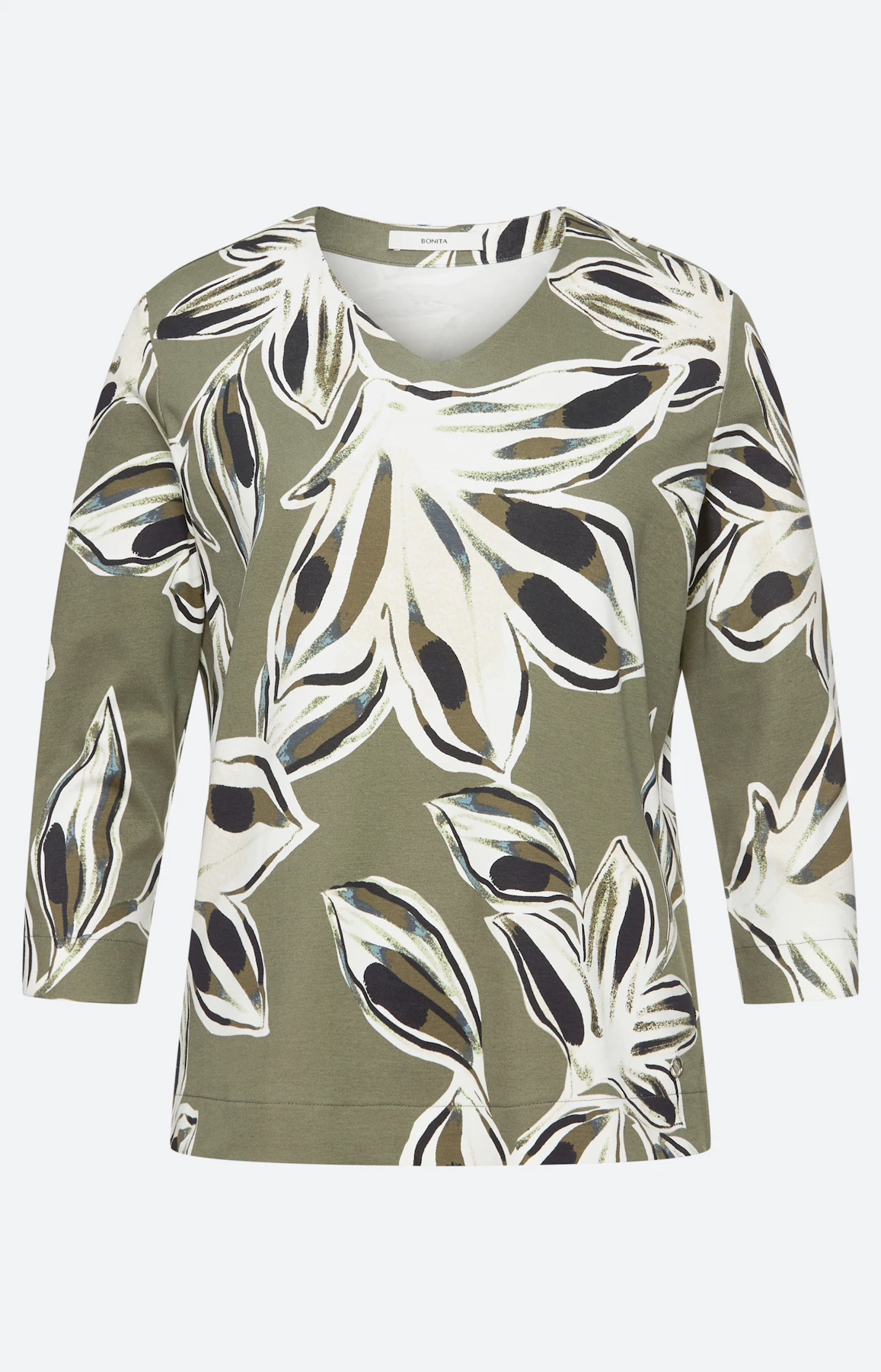 Sweatshirt met print all-over, kaki
