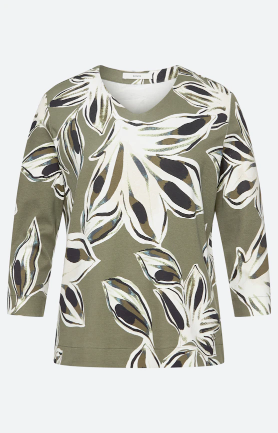Sweatshirt mit All Over-Print, khaki