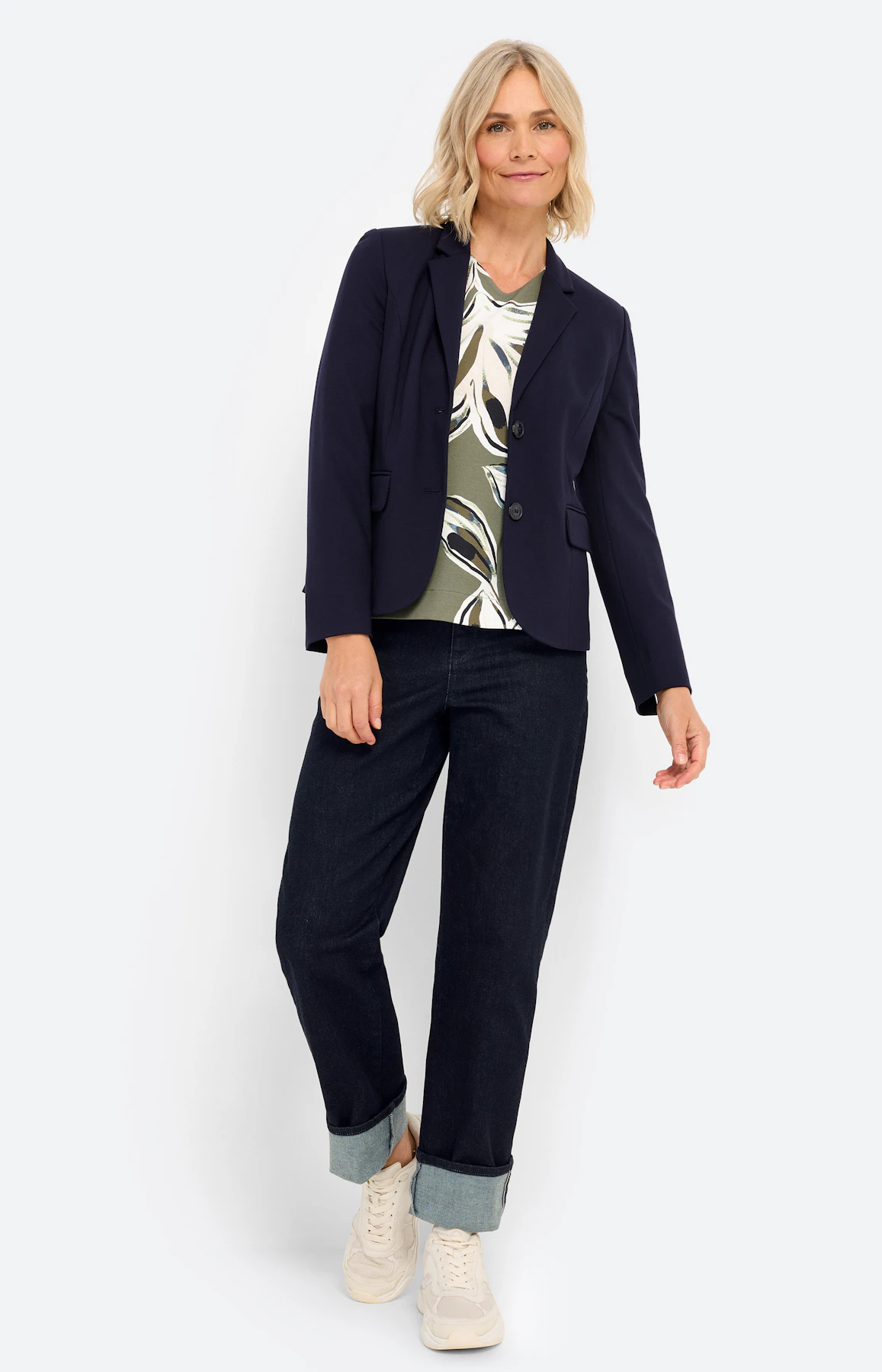 Sweatshirt met print all-over, kaki