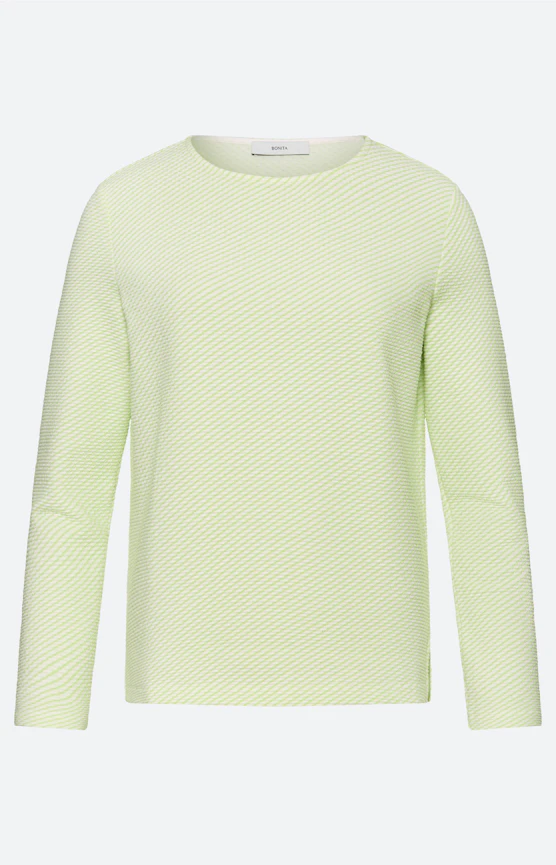 Sweatshirt mit Streifen, pistazie