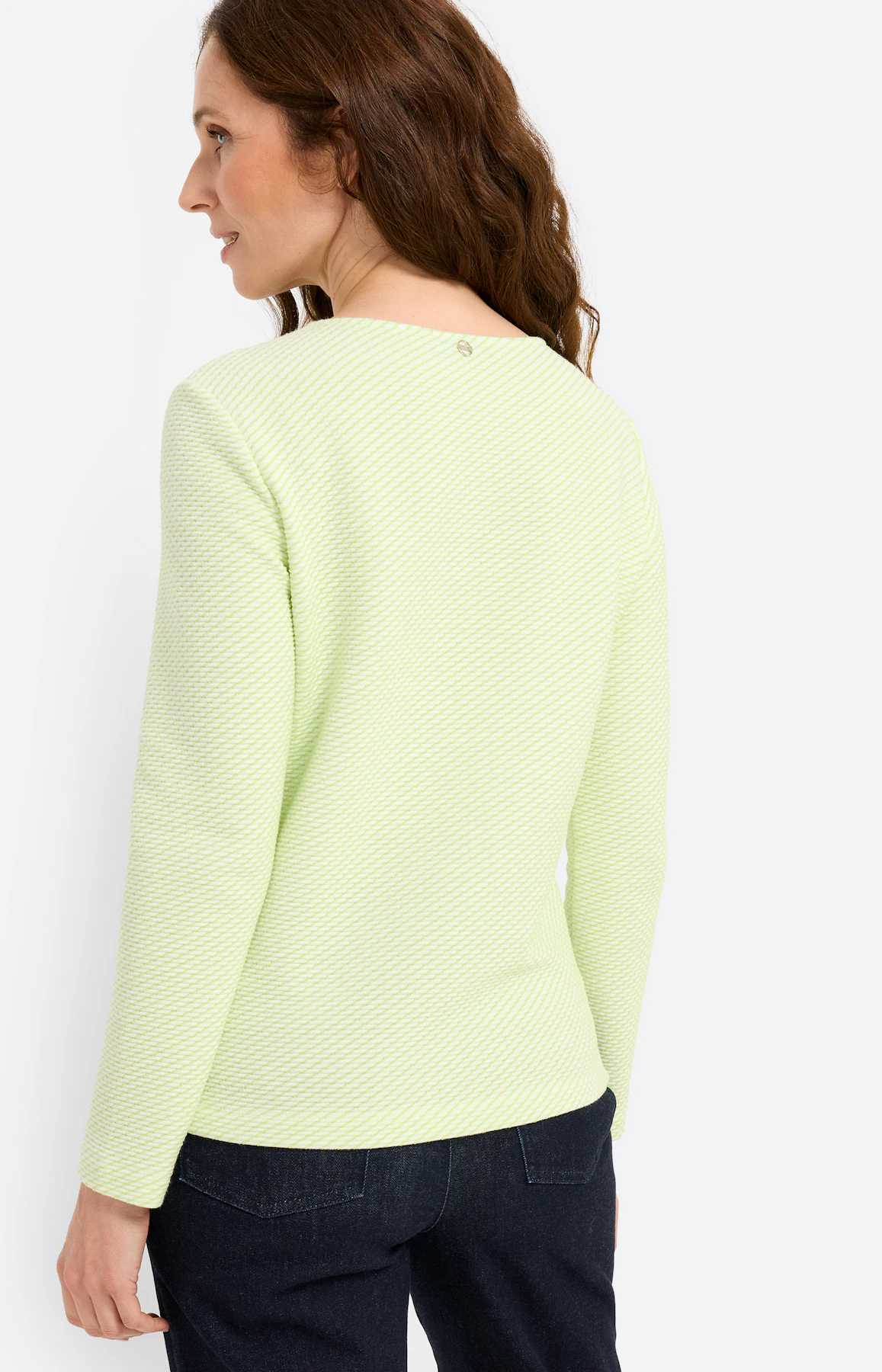 Sweatshirt met strepen, pistache