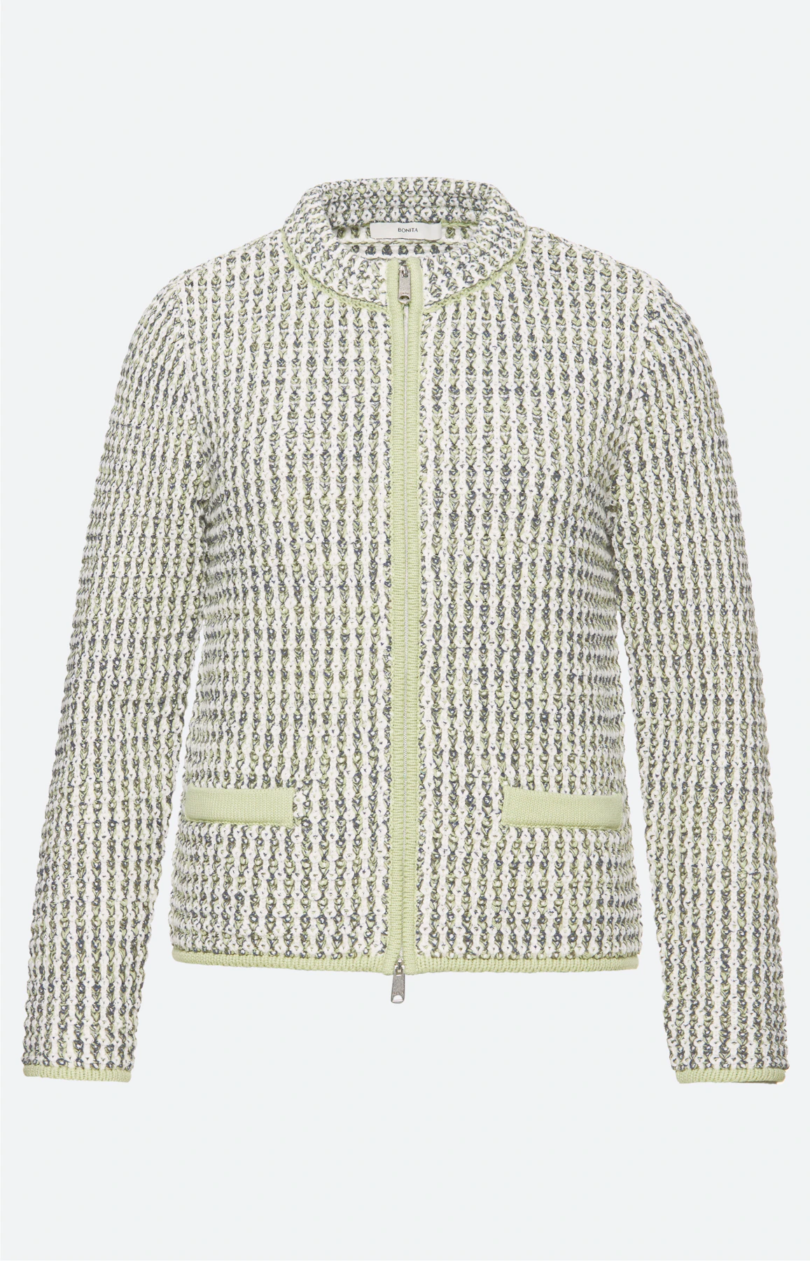 Cardigan met ritssluiting, pistache