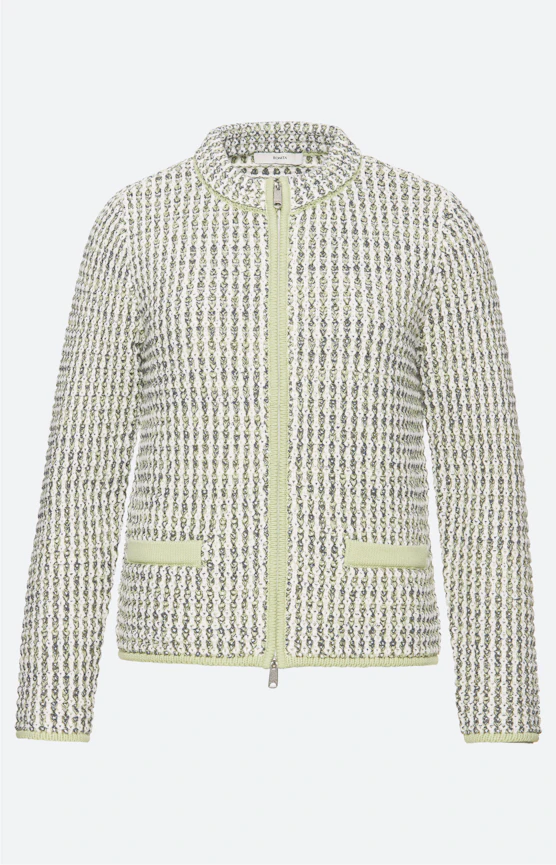 Cardigan mit Reißverschluss, pistazie