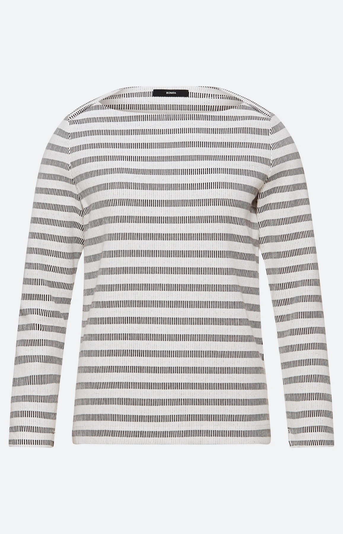 Sweatshirt in streepdessin, wit