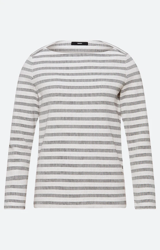 Sweatshirt in streepdessin, wit