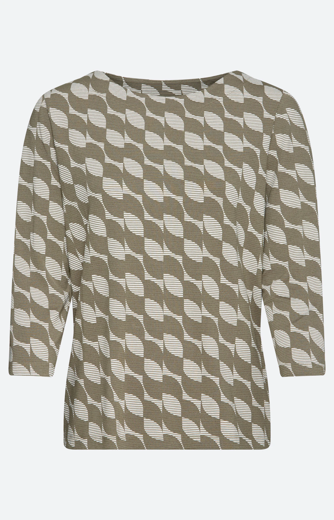 Shirt met all-over-print, kaki