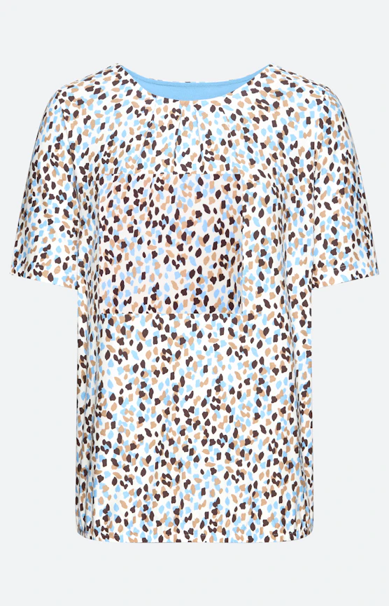 T-Shirt mit Minimalmuster, weiß