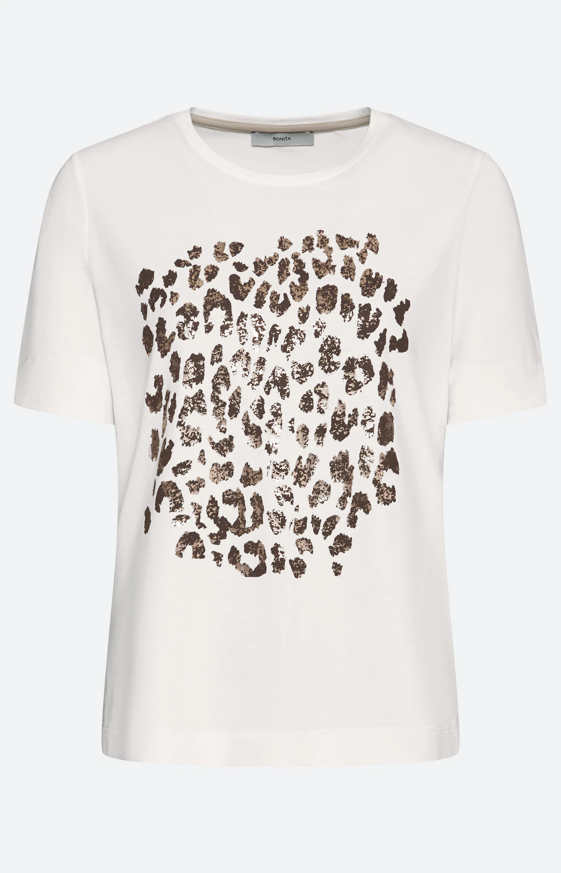 T-shirt met animal-frontprint, wit