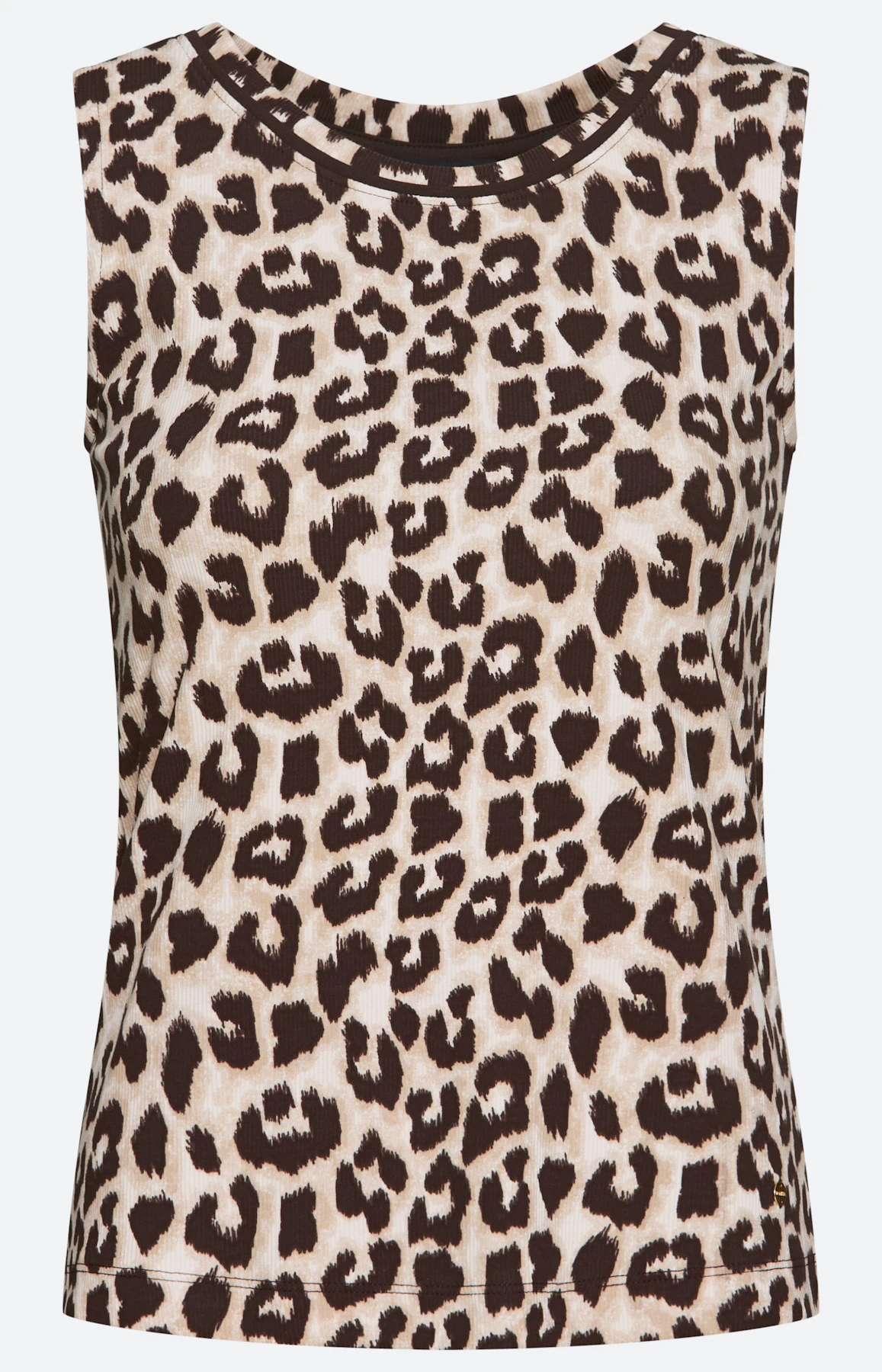 Top met luipaardmotief, bruin