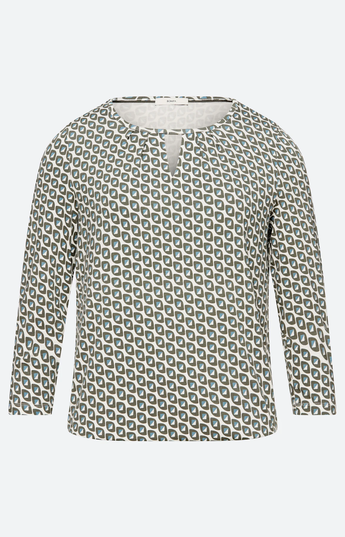 Shirt met grafisch motief, kaki