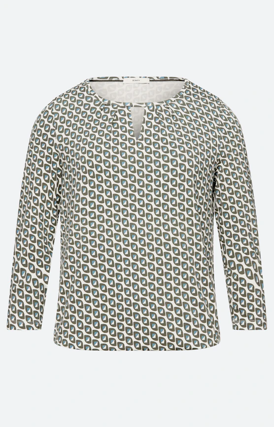 Shirt mit grafischem Muster, khaki