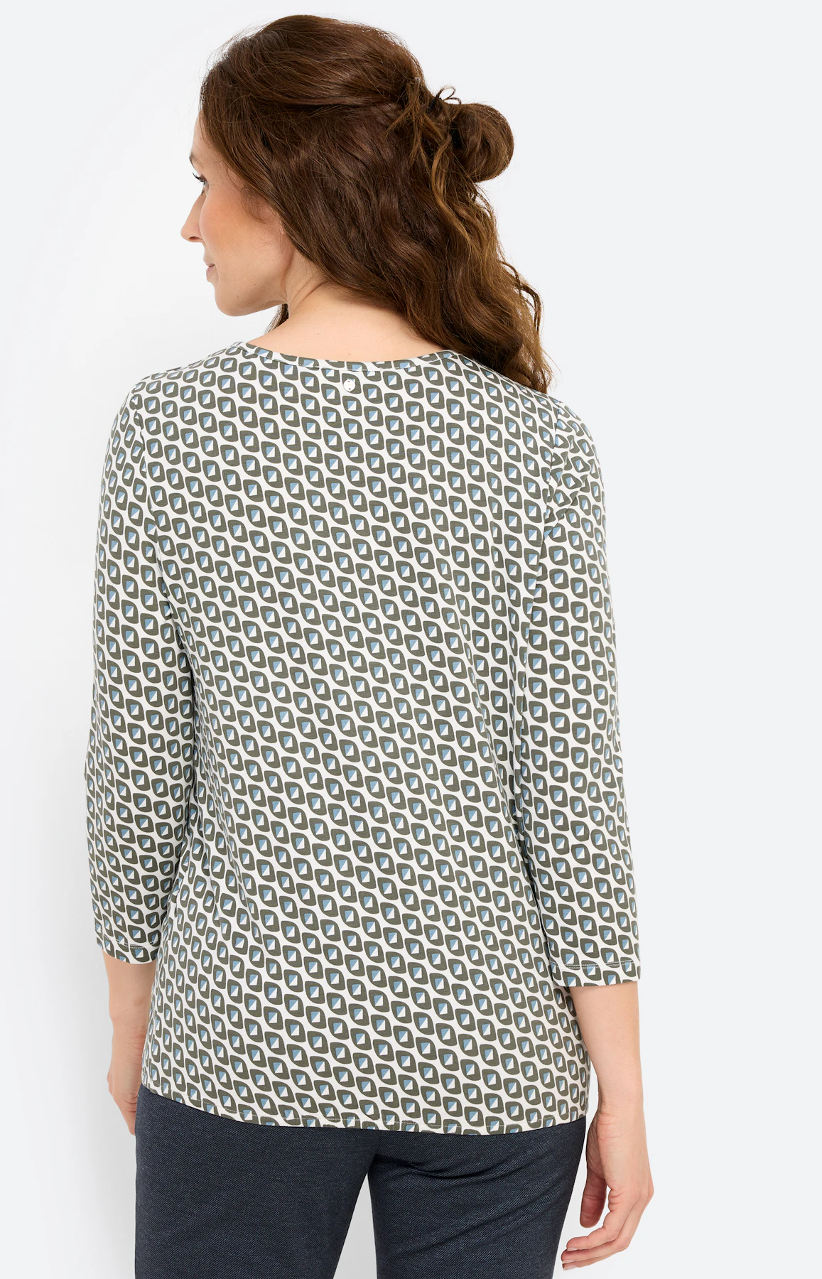 Shirt met grafisch motief, kaki