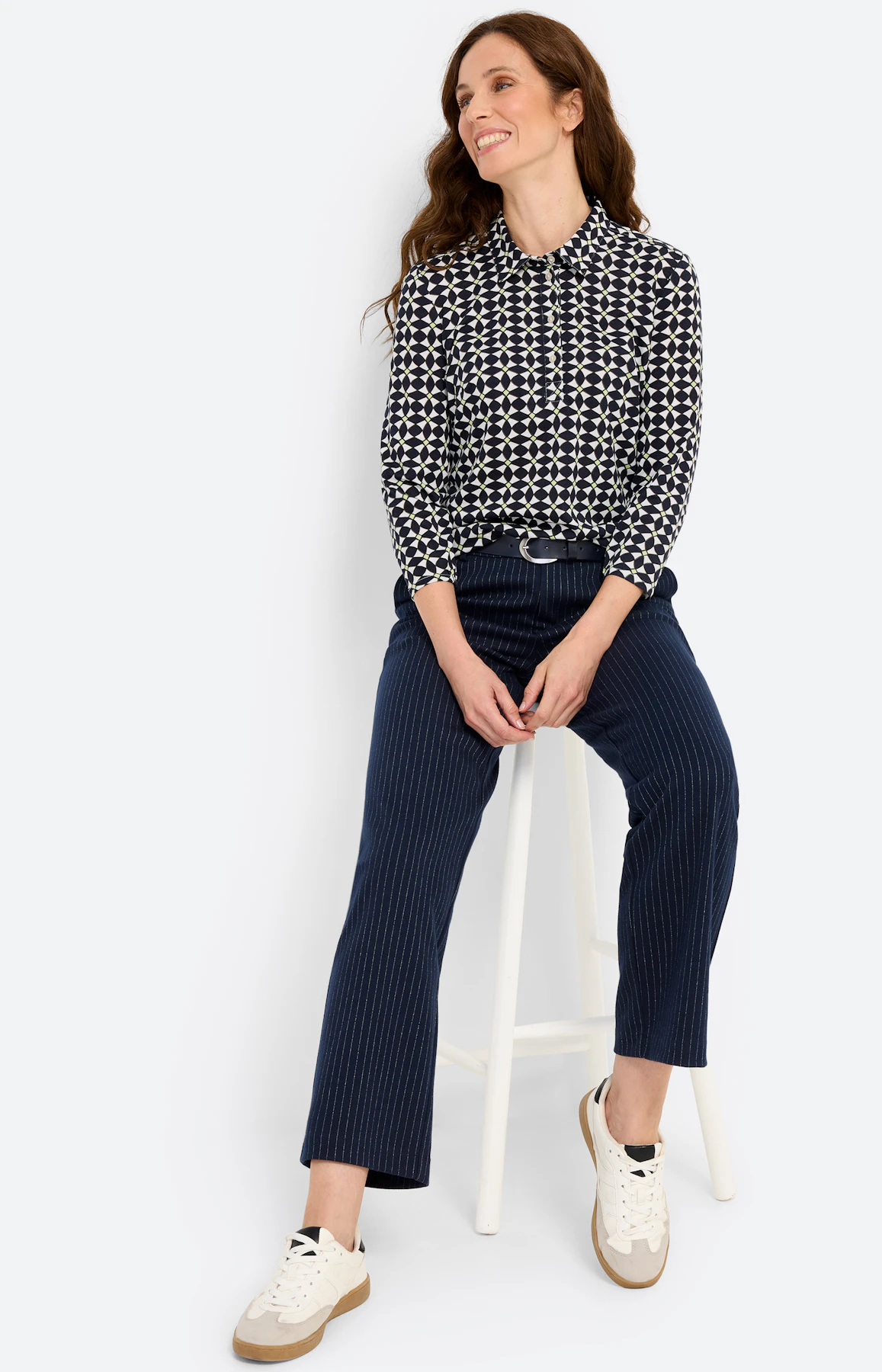Shirt mit Umlegekragen, navy
