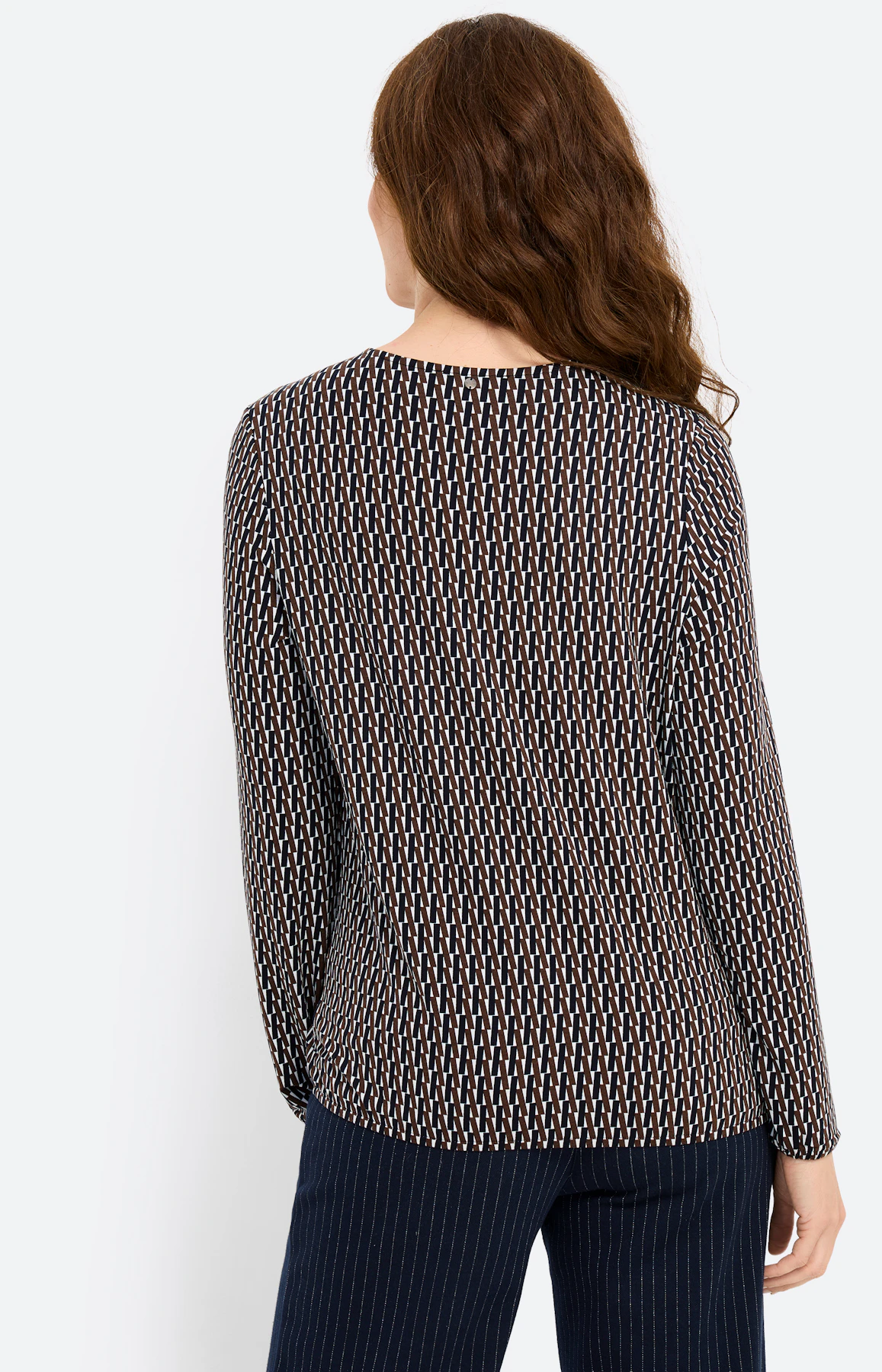 Shirt met grafisch motief, donkerbruin