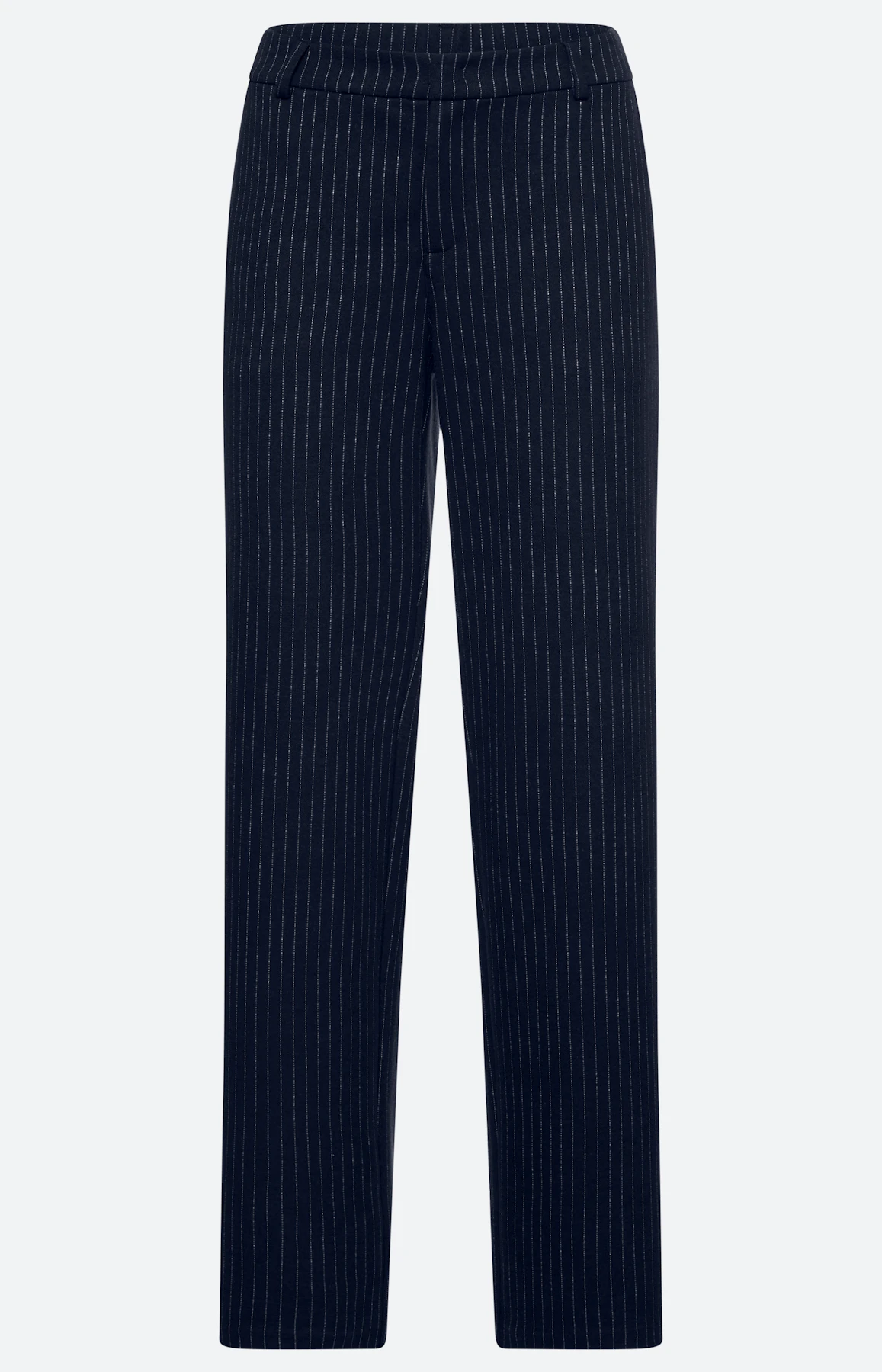 Marlene-broek met strepen 30 inch, navy