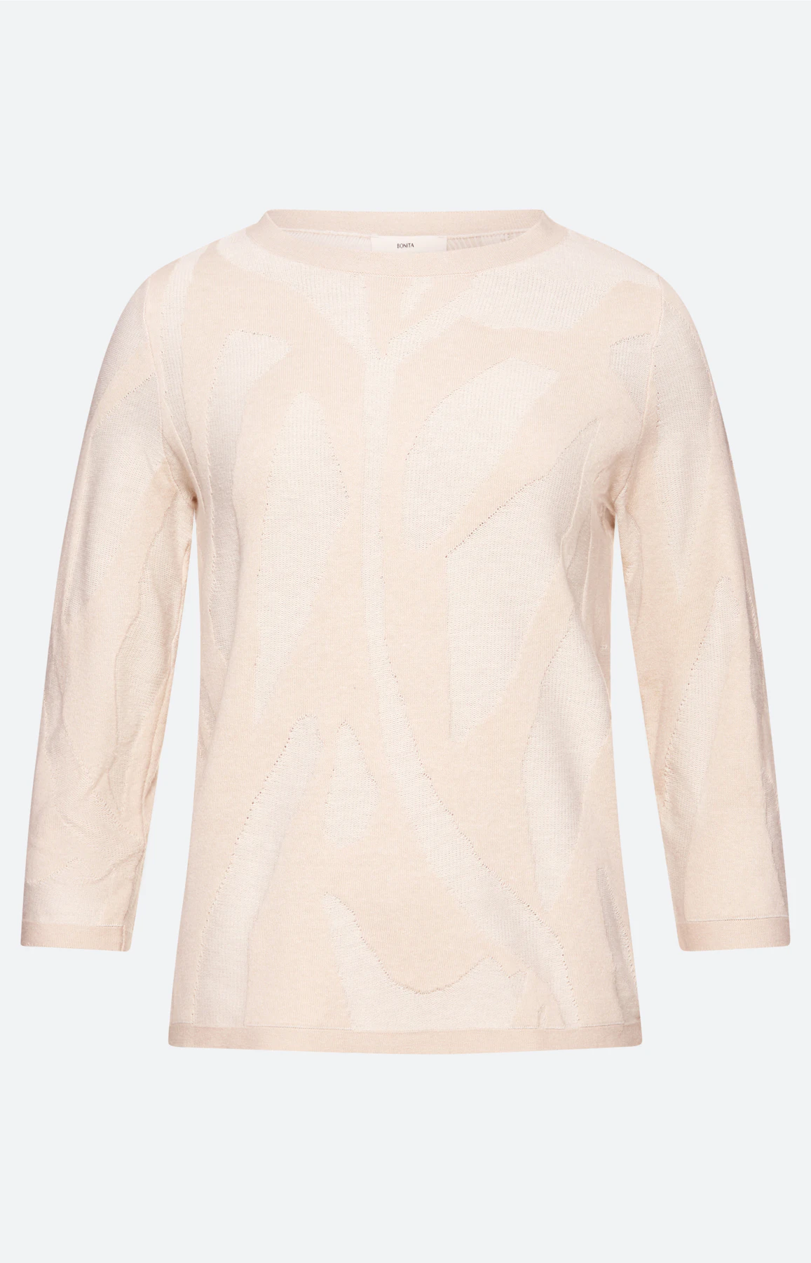 Trui met dessinering, beige
