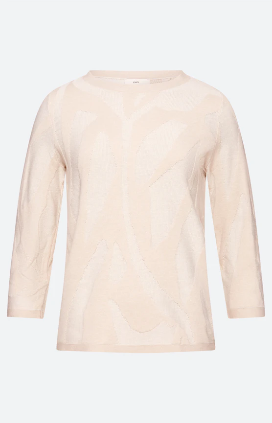 Pullover mit Musterung, beige