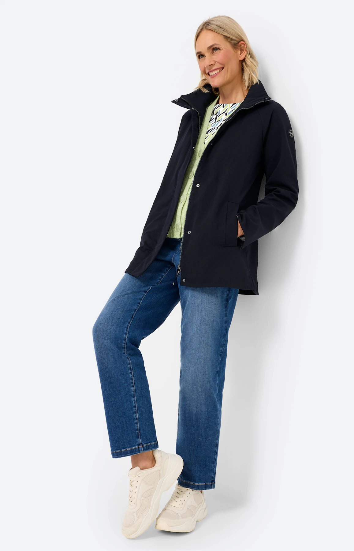 Jas in trenchcoat-design, navy