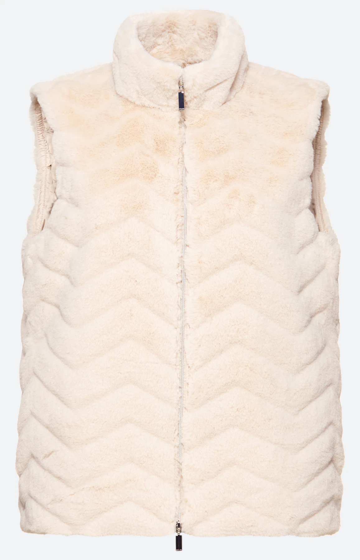 Gilet in vacht-look, beige
