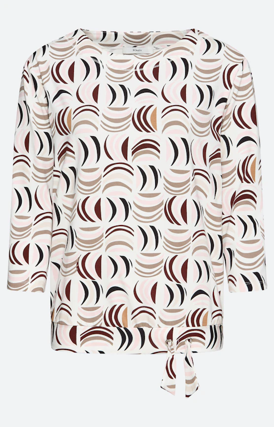 Shirt mit geometrischem Muster, weiß