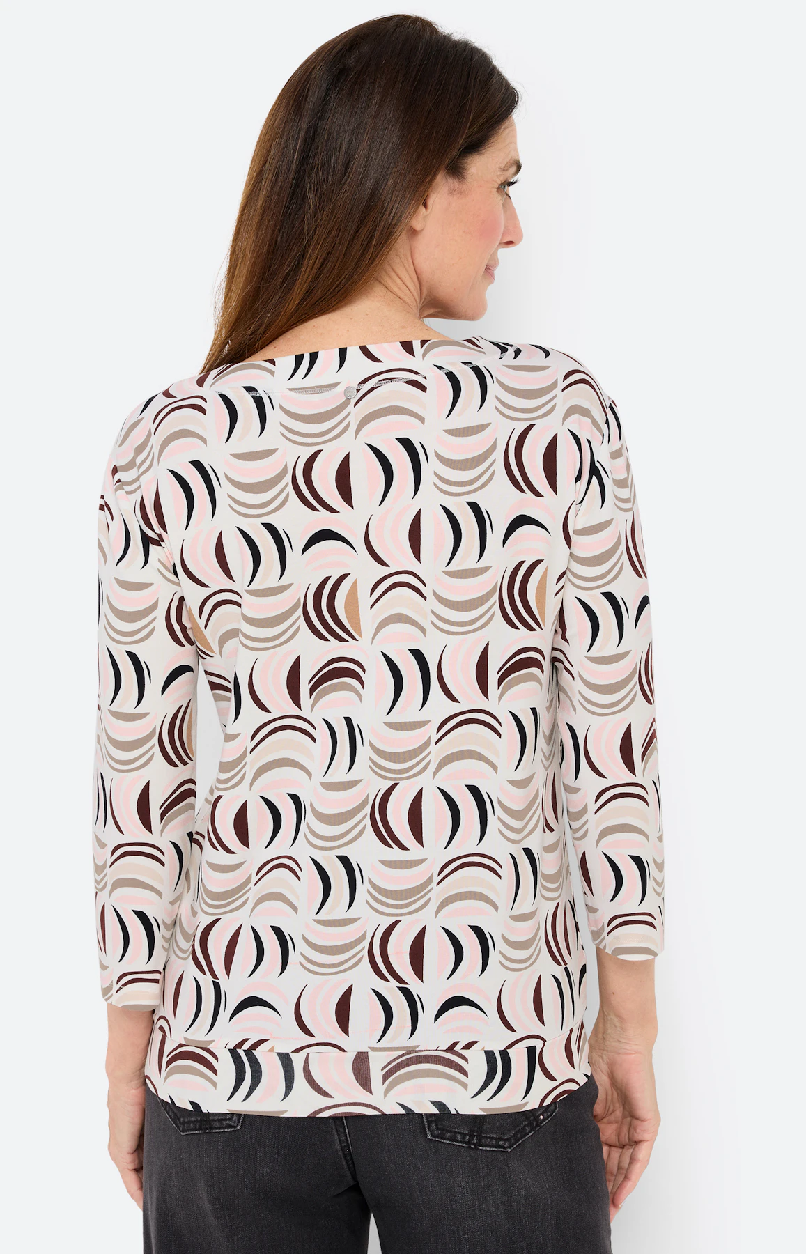 Shirt met een geometrisch motief, wit