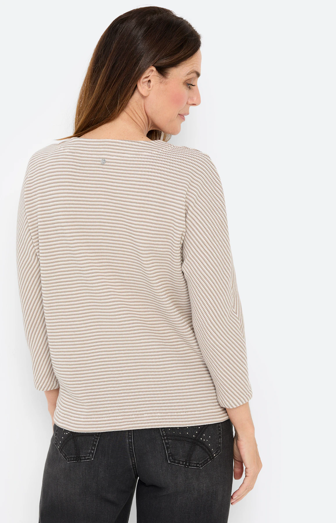 Shirt met structuur, greige