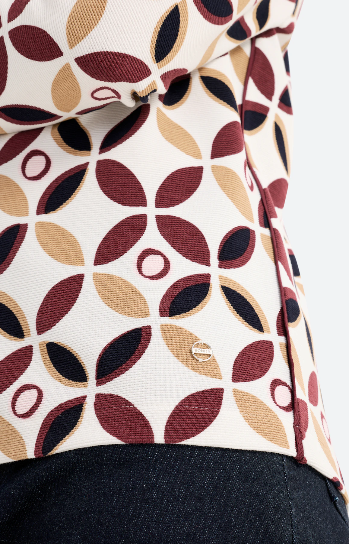 Sweatshirt met print all-over, bordeaux