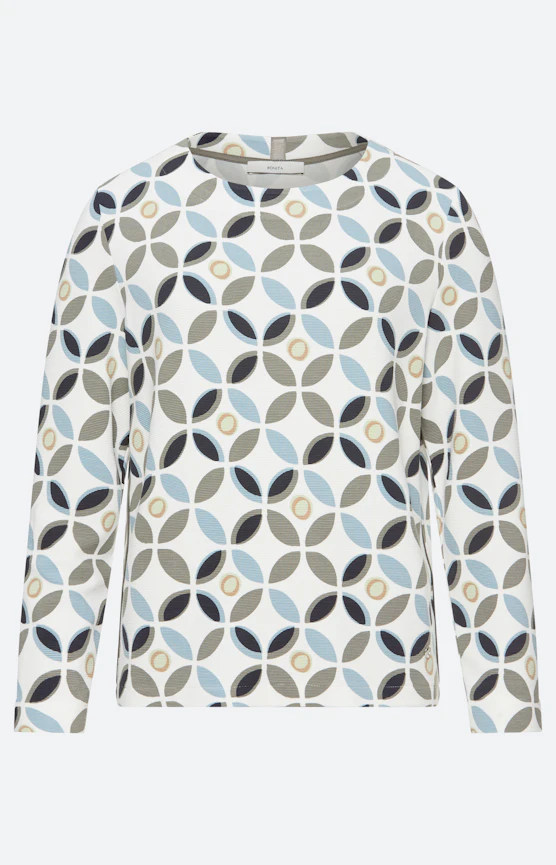 Sweatshirt mit All Over-Print, khaki