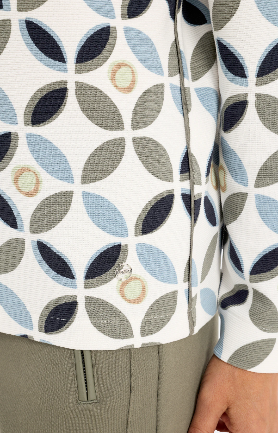 Sweatshirt met print all-over, kaki