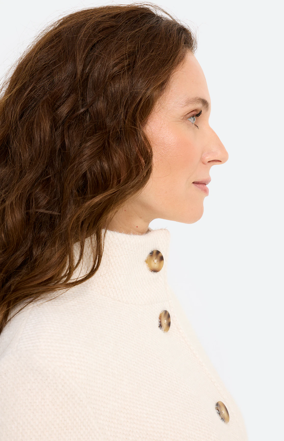 Jas met opstaande kraag, beige