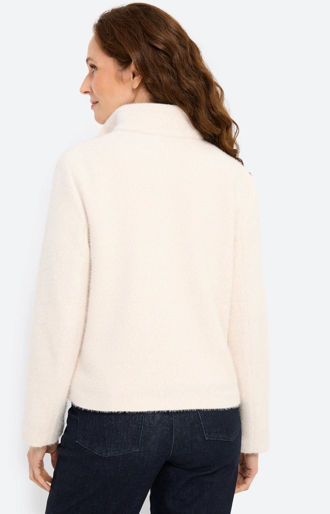 Jas met opstaande kraag, beige