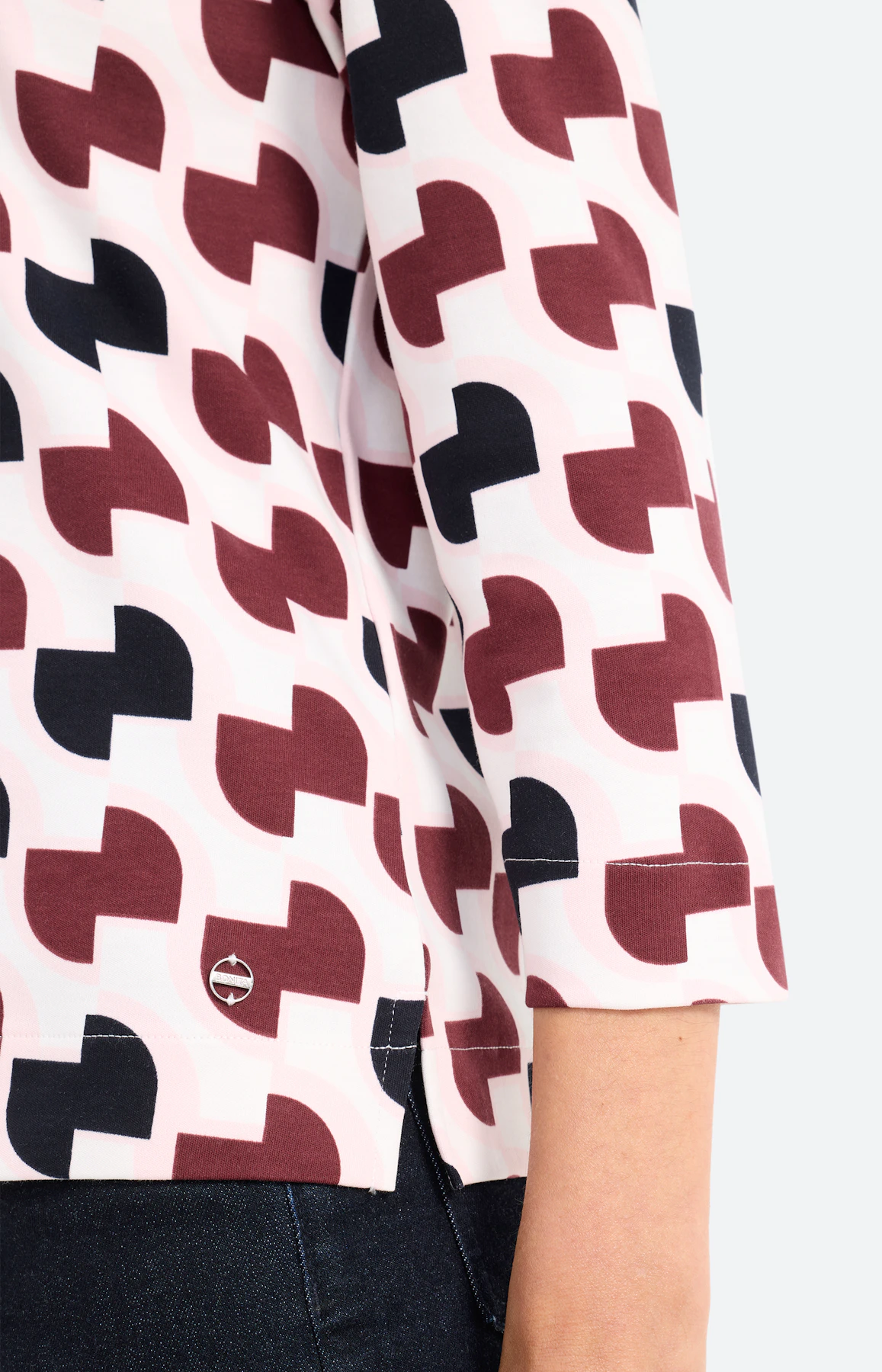 Sweatshirt met print all-over, bordeaux