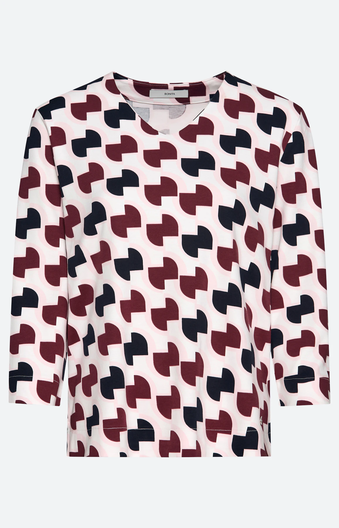Sweatshirt met print all-over, bordeaux