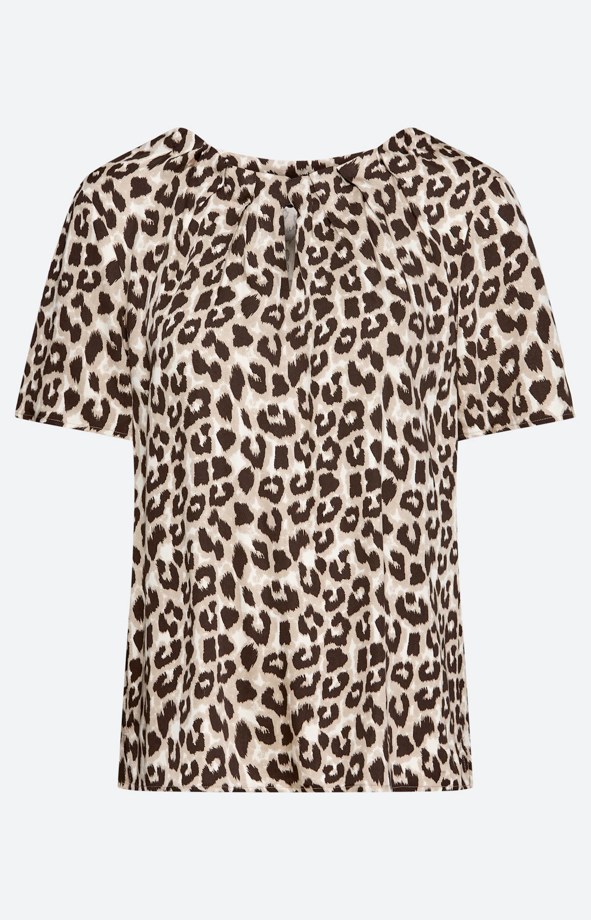 Blouse met luipaardmotief, karamel