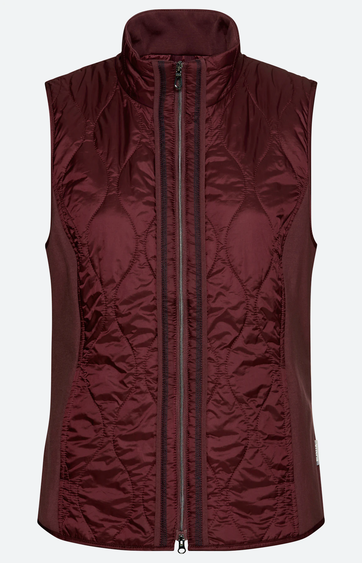 Bodywarmer met stiksels, bordeaux