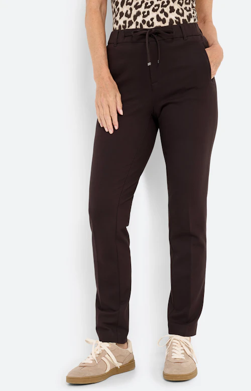 Broek met smalle pijpen 30 inch, bruin