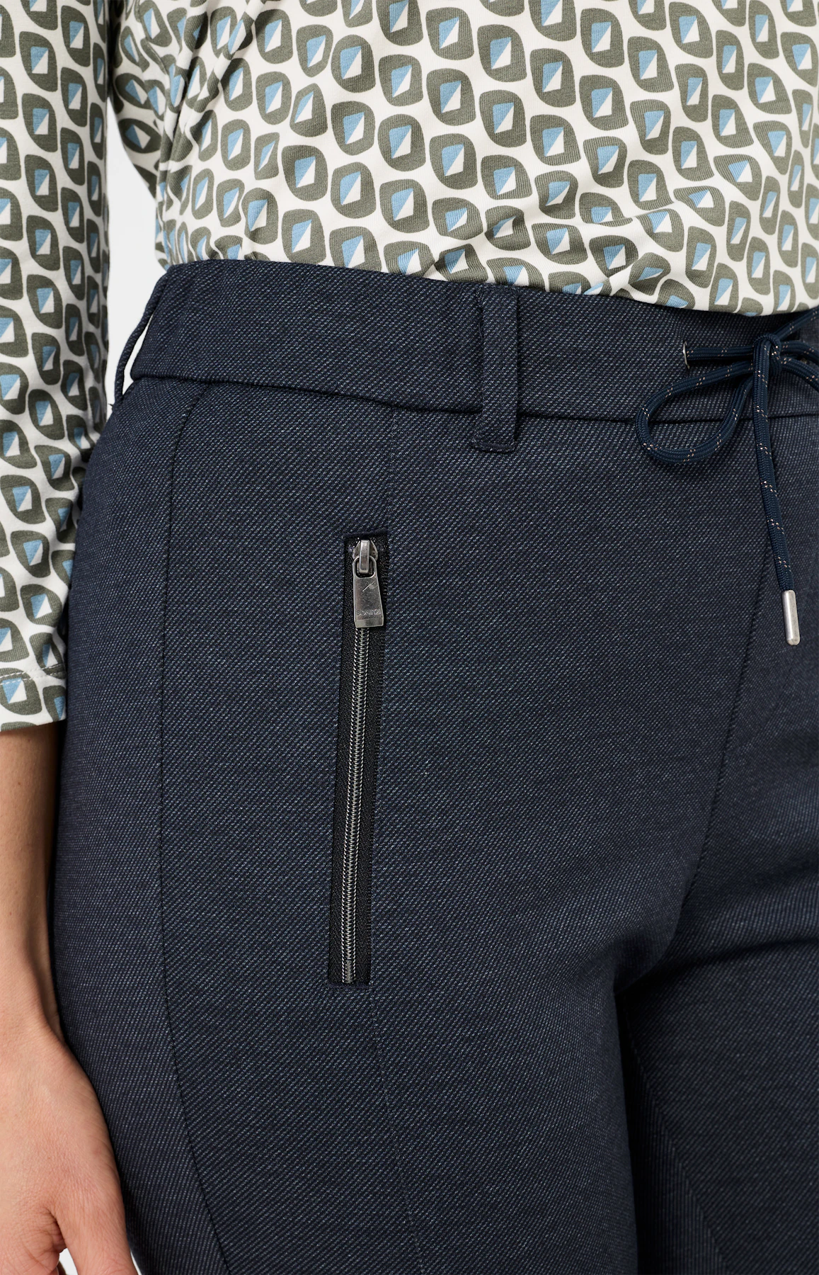 Broek met stretchband 30 inch, navy