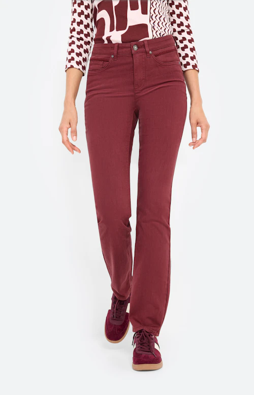 Jeans in regular fit 32 inch, bordeaux