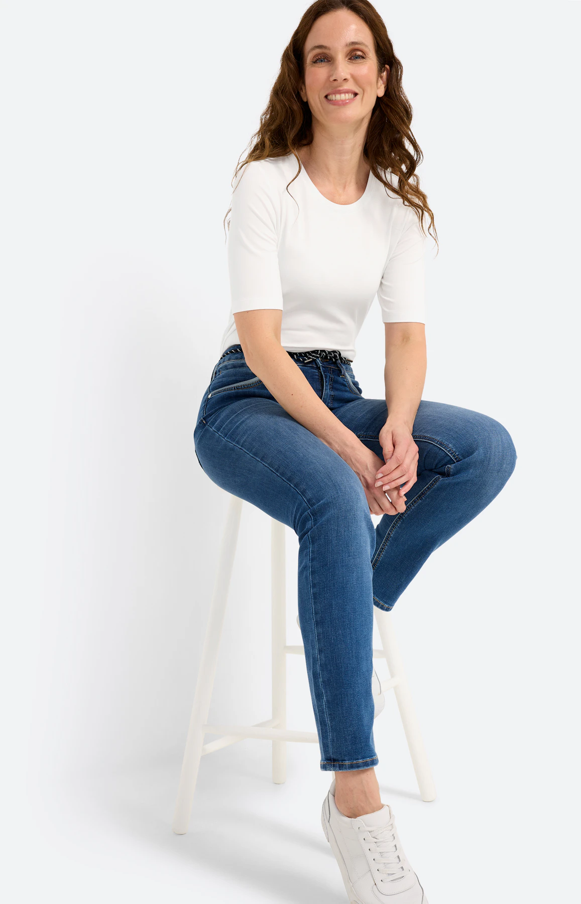 Jeans in regular fit 32 inch, mid blue