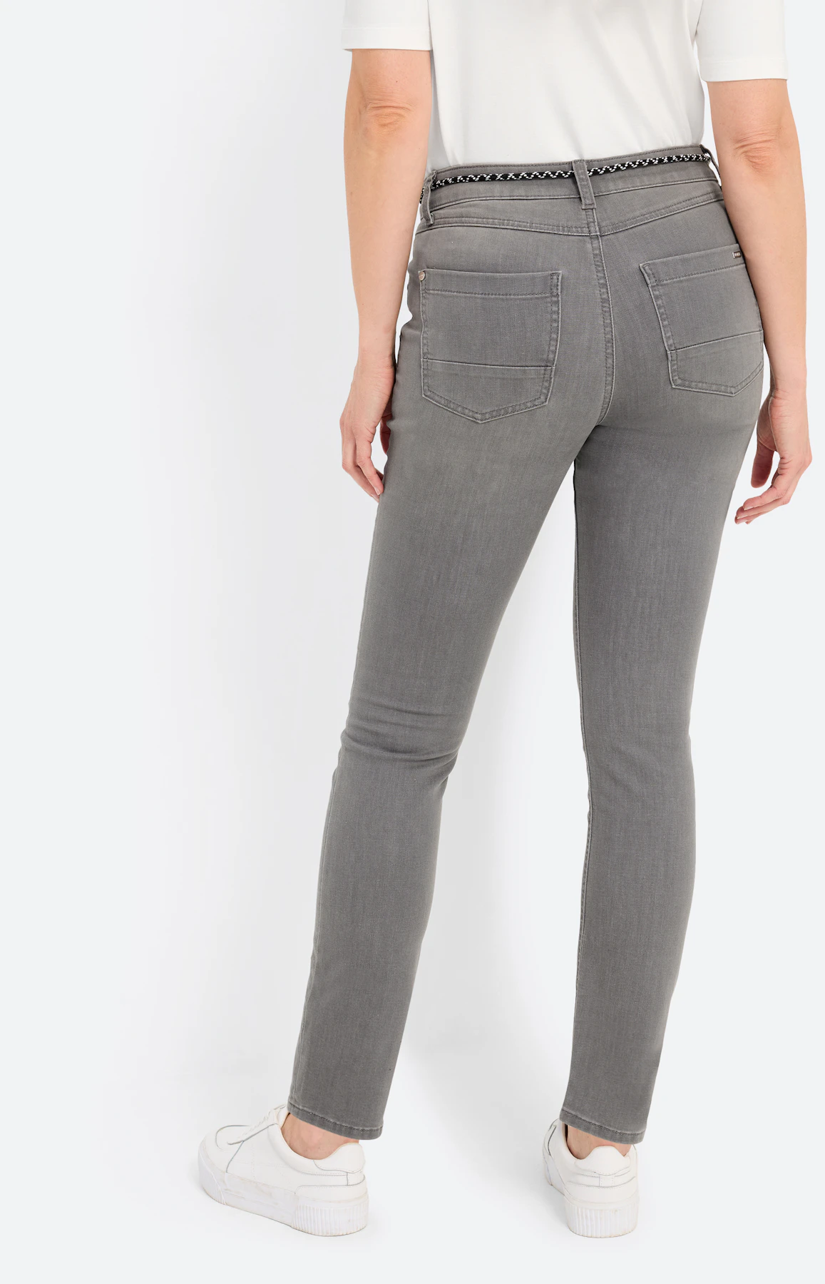 Jeans in slim fit 30 inch, grijs