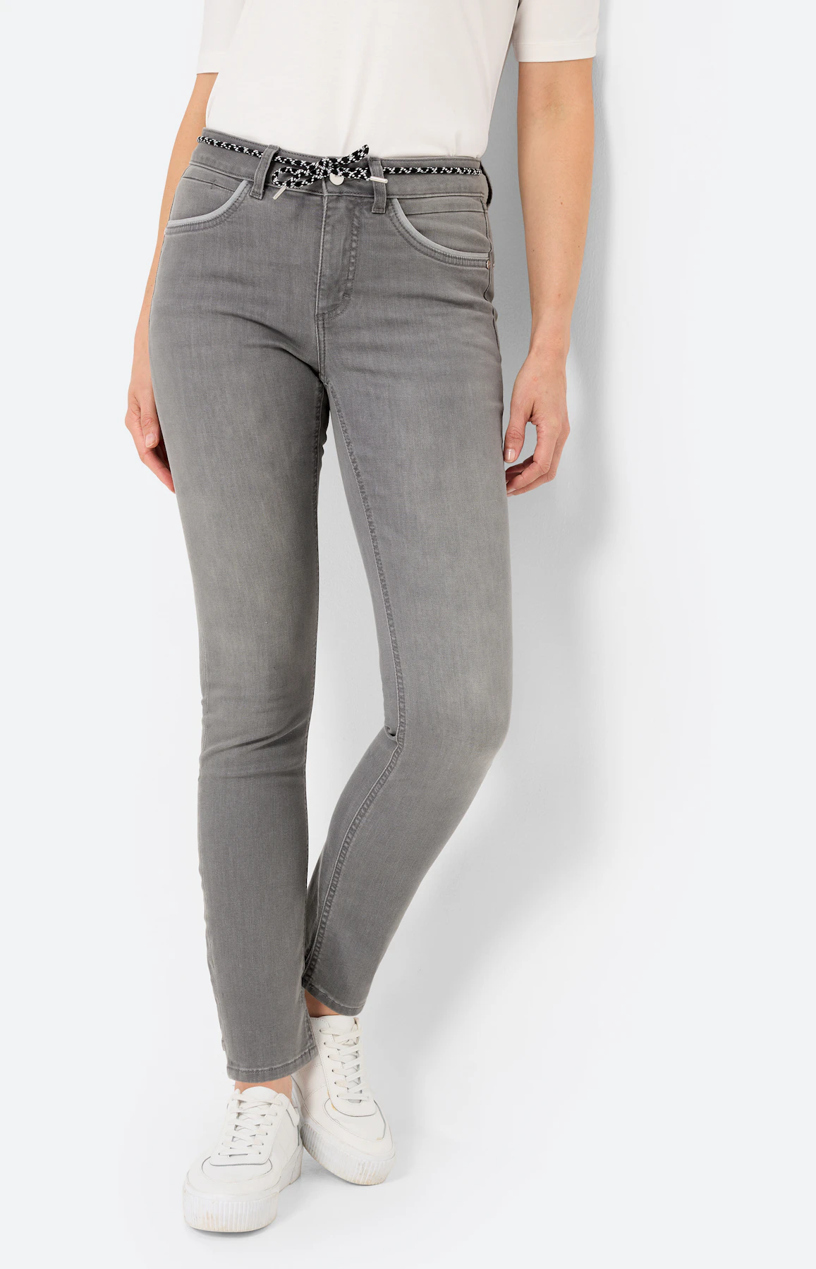 Jeans in slim fit 30 inch, grijs