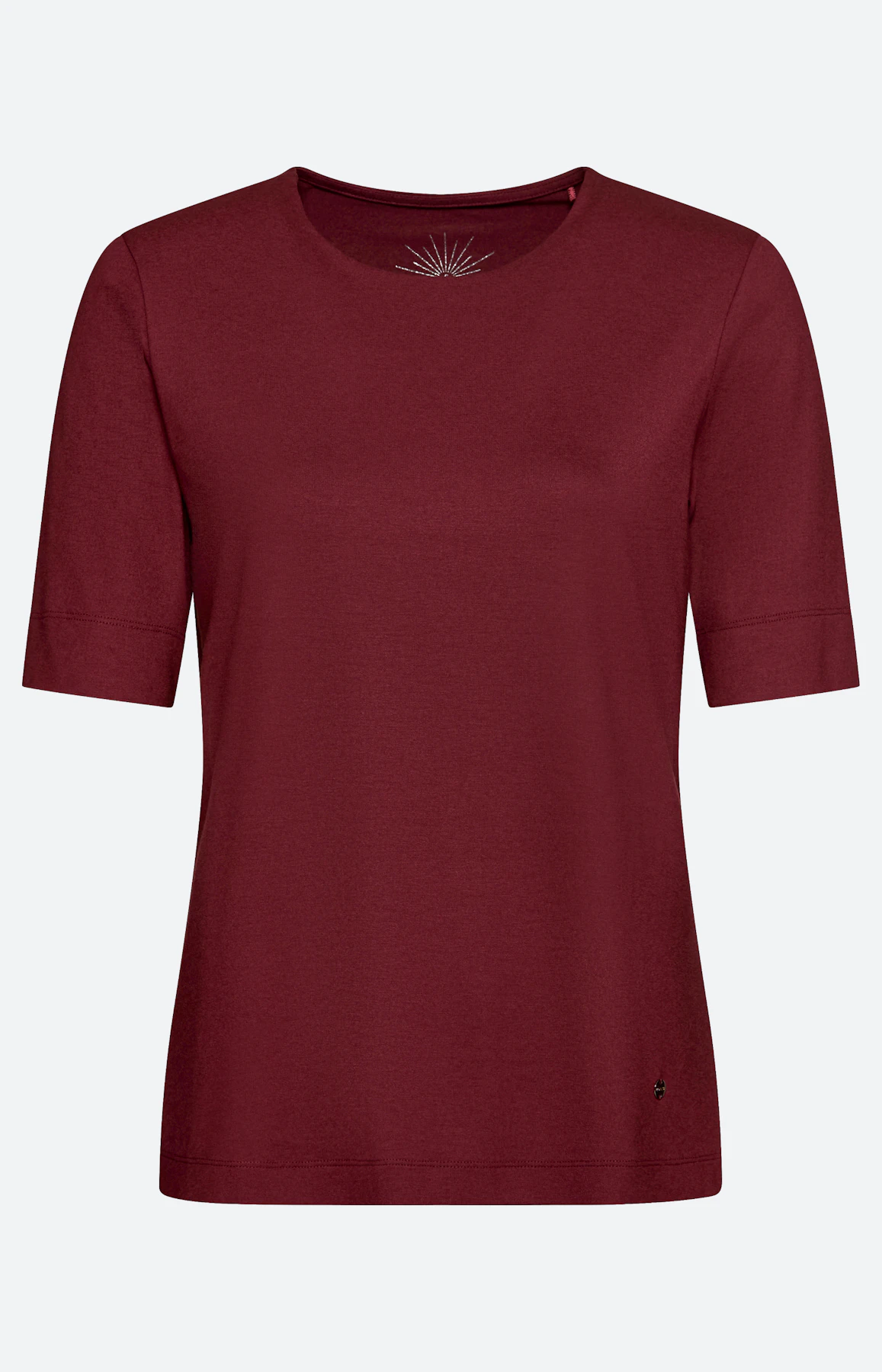 T-shirt met een lichte glans, bordeaux