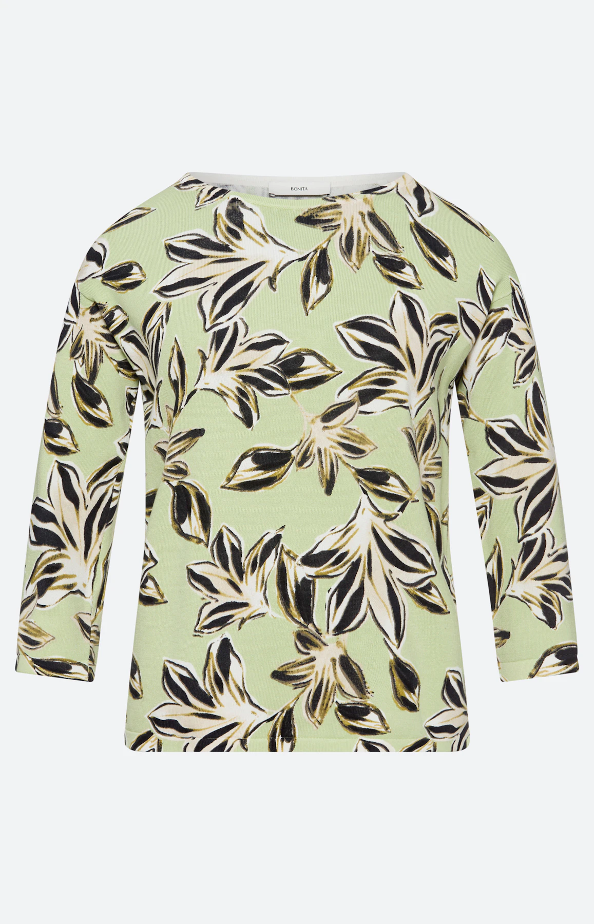 Trui met bloemenprint, pistache