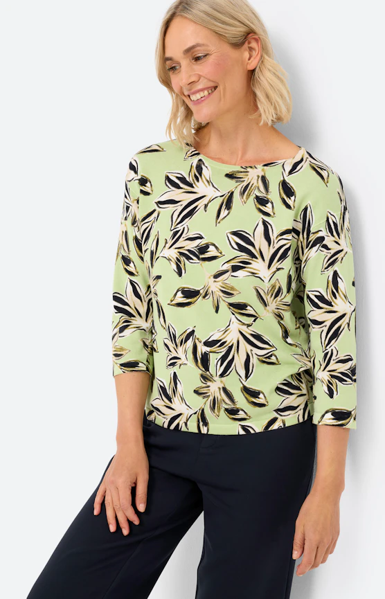 Pullover mit Blumenprint, pistazie