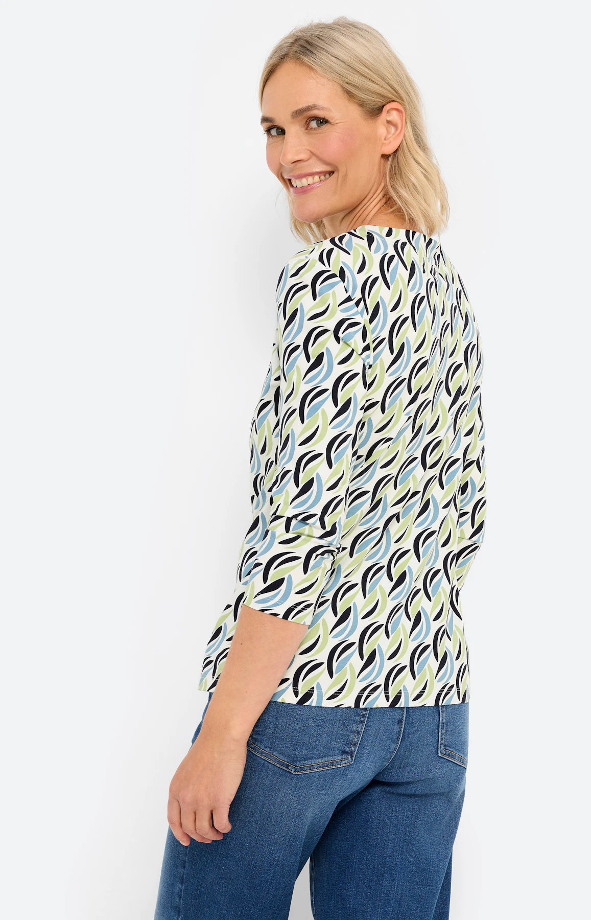 Shirt met all-over-print, pistache