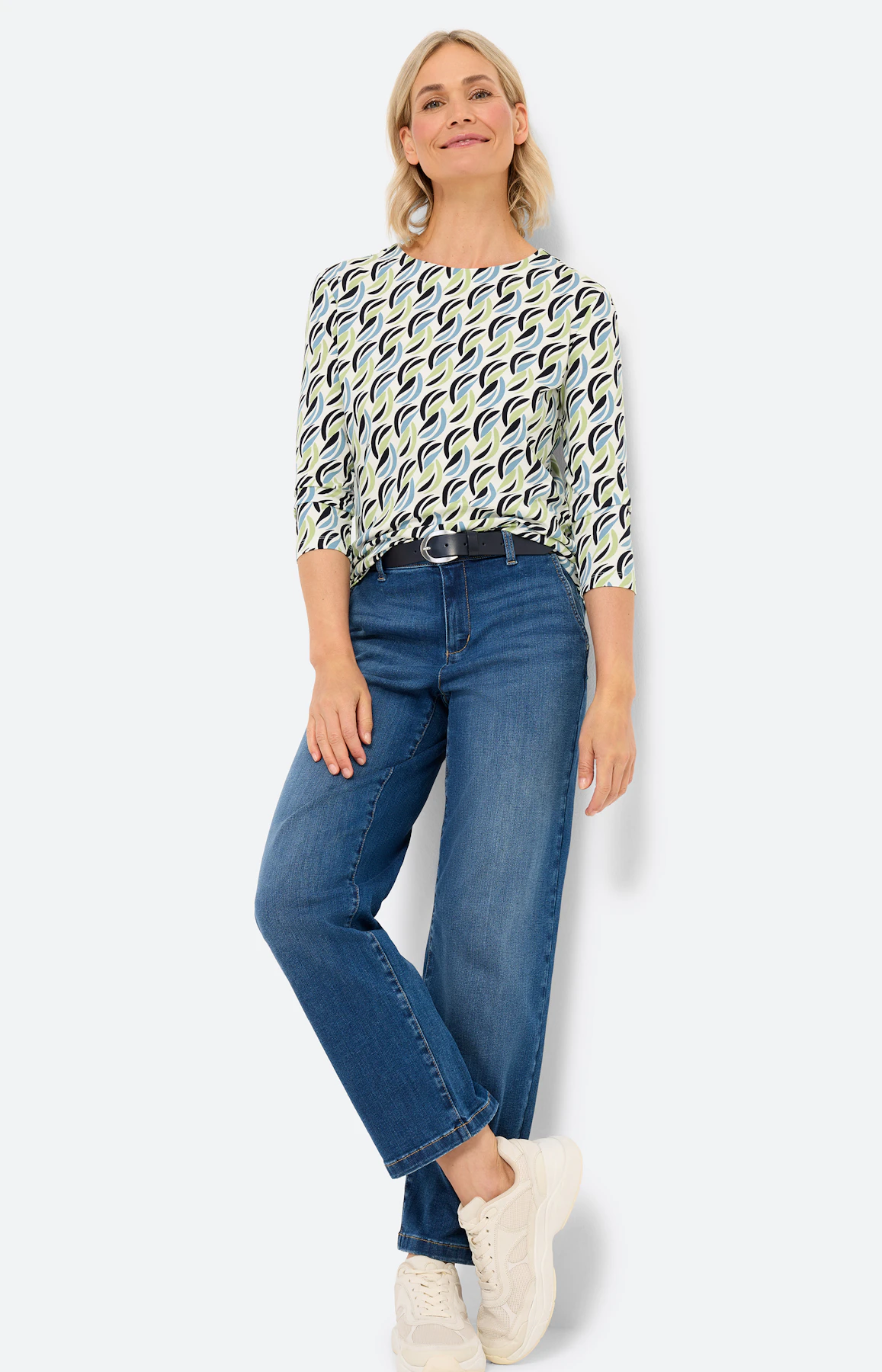 Shirt met all-over-print, pistache