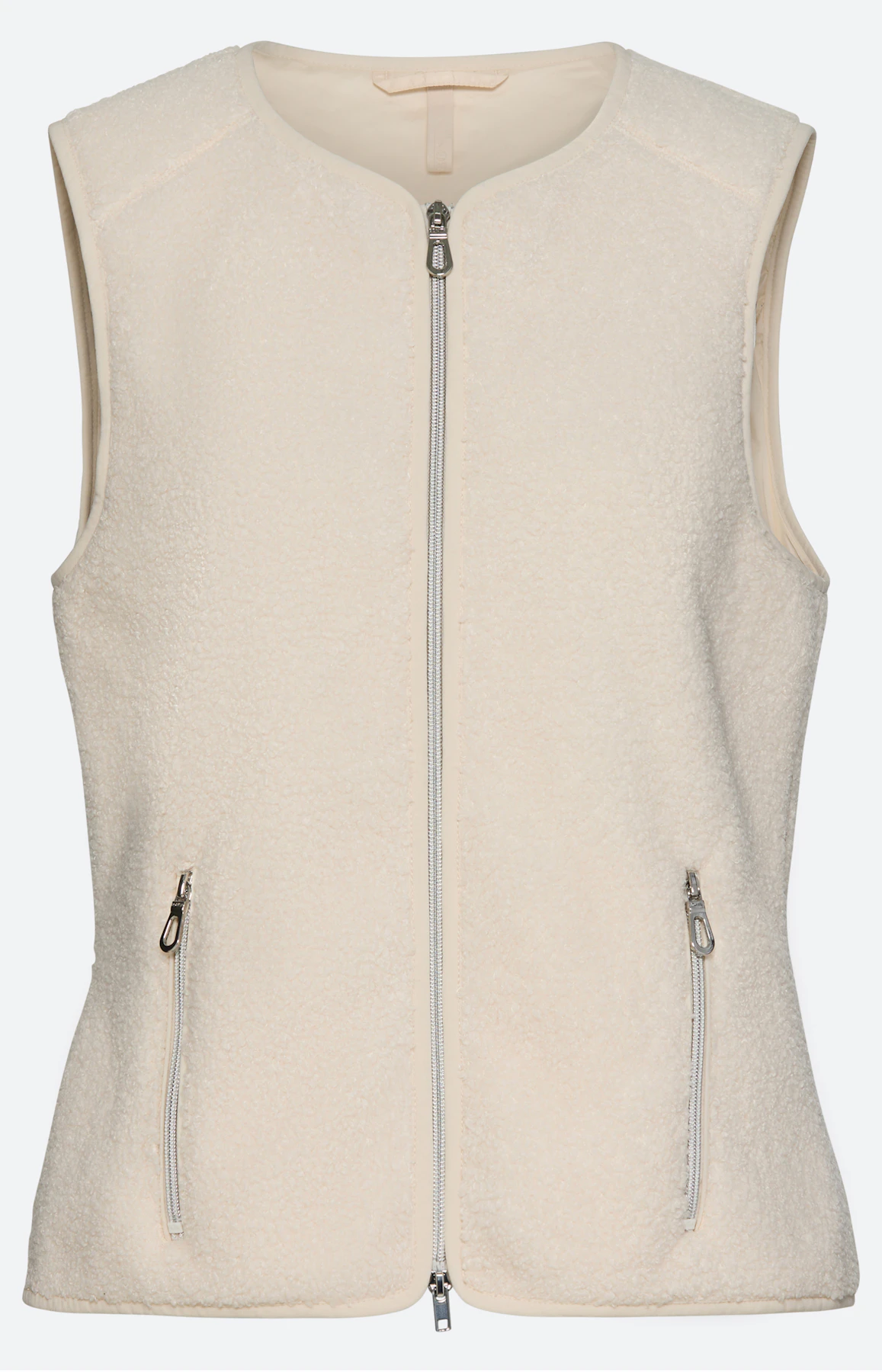 Mouwloos teddyvest, wit