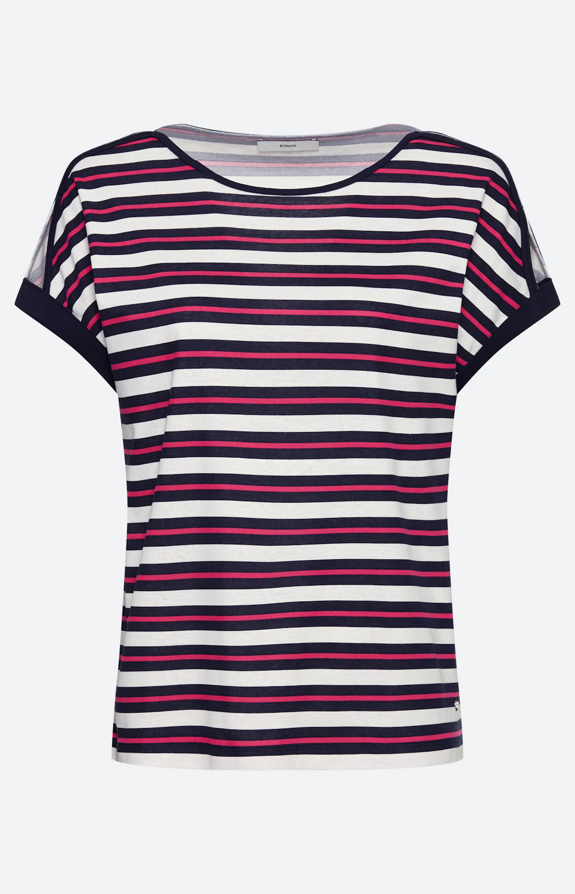 T-shirt met split in de mouwen, wit